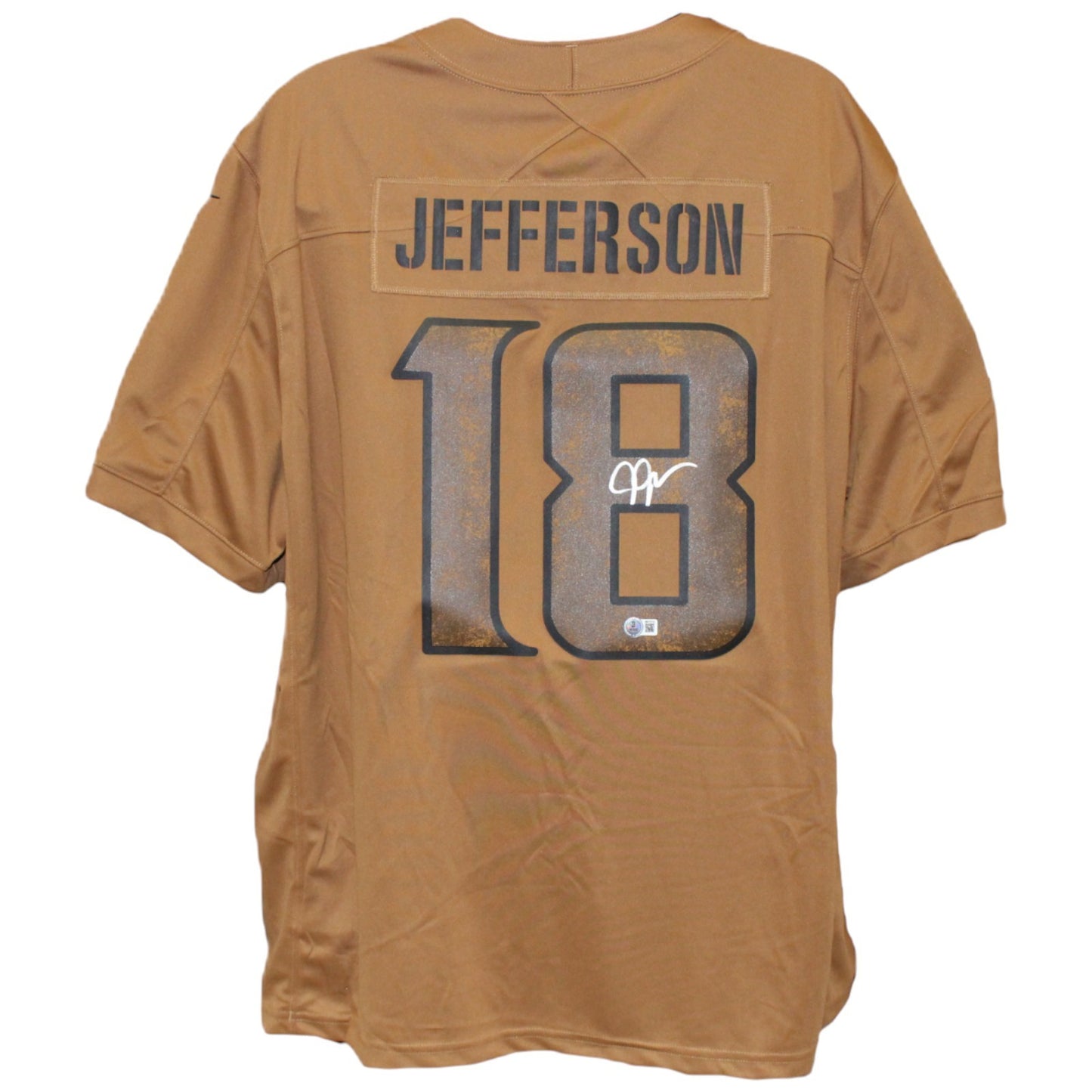 Justin Jefferson Autographed Minnesota Vikings Nike Salute to Service Jersey
