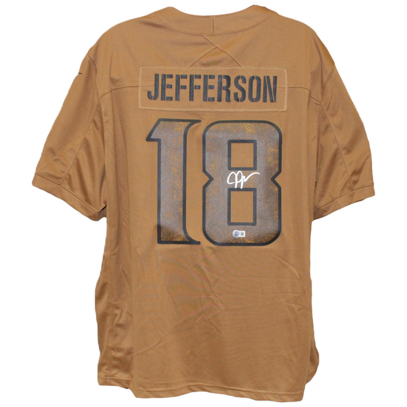 Justin Jefferson Autographed Minnesota Vikings Nike Salute to Service Jersey