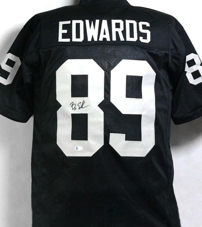 Bryan Edwards Signed Black Custom Jersey