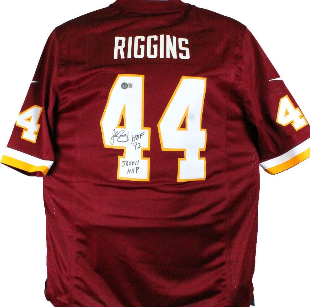 John Riggins Signed Washington Black Jersey HOF 92 SB MVP Inscribed