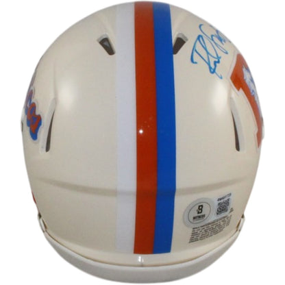 Ed McCaffrey & Rod Smith Signed Denver Broncos Retro Mini Helmet