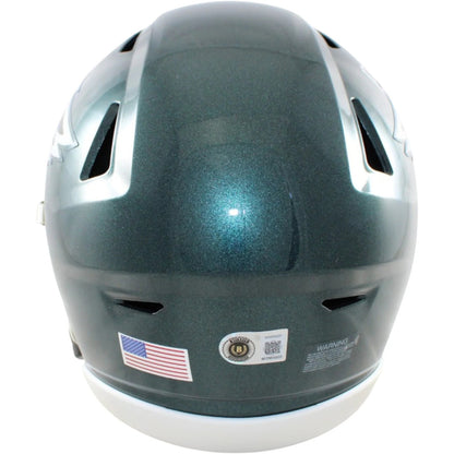 DeVonta Smith Signed Philadelphia Eagles Mid-Size Helmet