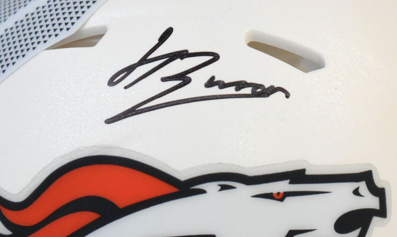 Jahdae Barron Signed Denver Broncos 2024 Alternate Speed Mini Helmet