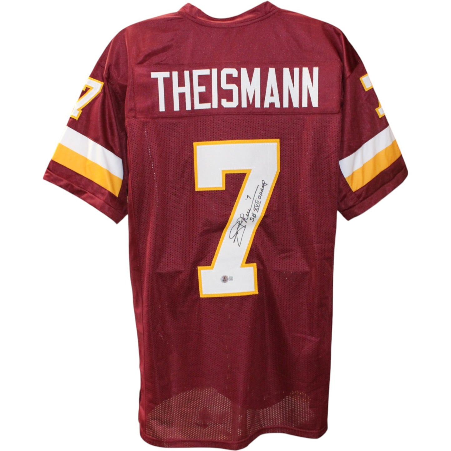 Joe Theismann Signed Red Pro Style Jersey (SB XVII Champs) Beckett