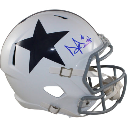 Dak Prescott Signed Dallas Cowboys Full Size Throwback Replica Helmet