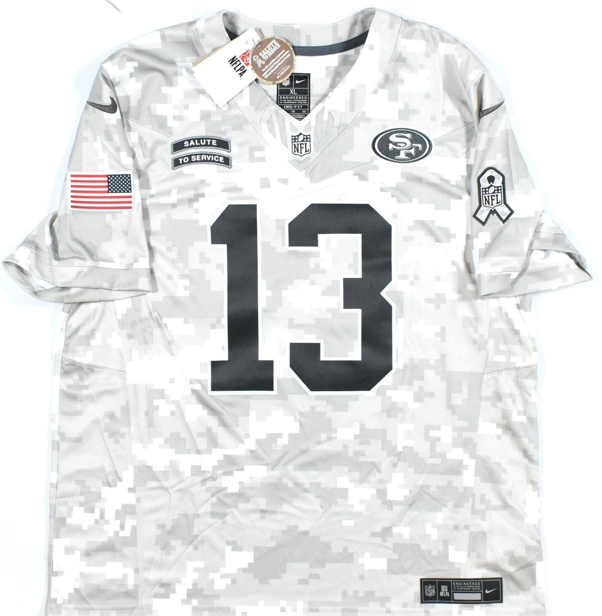 Brock Purdy Signed San Francisco 49ers Salute to Service Nike Jersey