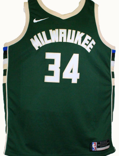 Giannis Antetokounmpo Autographed Milwaukee Bucks Green Jersey