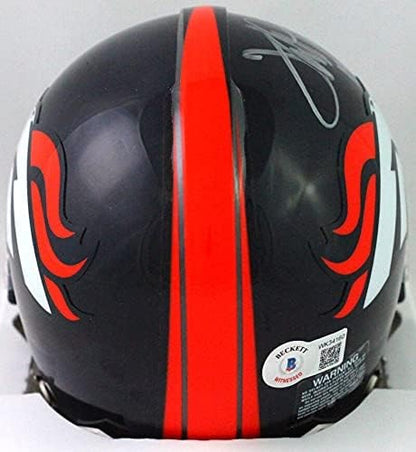 Terrell Davis Signed Denver Broncos Mini Helmet with HOF Inscription