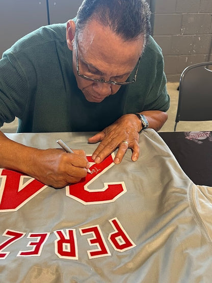 Tony Perez Cincinnati Reds Signed Custom Baseball Jersey Beckett COA