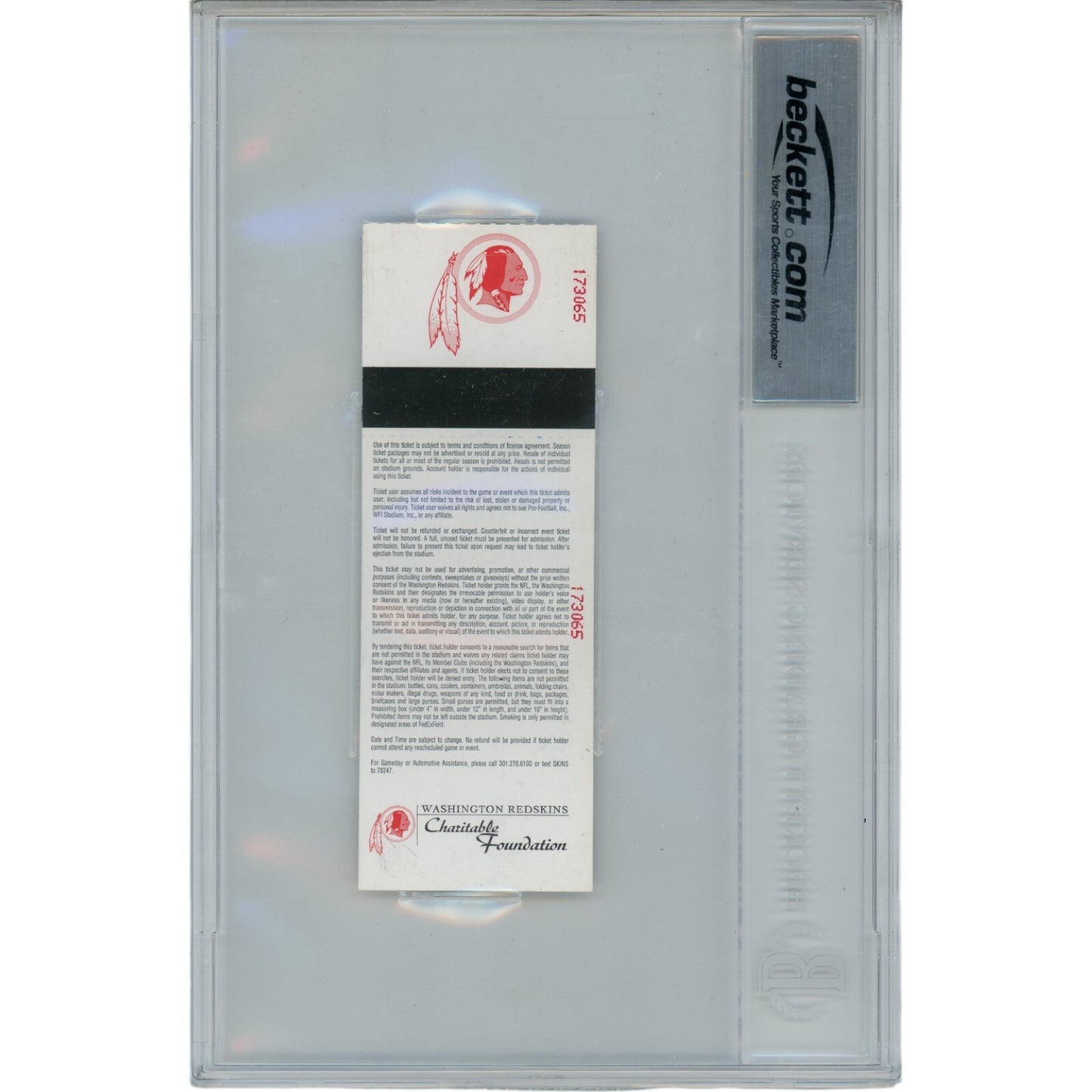 Michael Strahan Autographed New York Giants Ticket Stub (Beckett Slabbed)