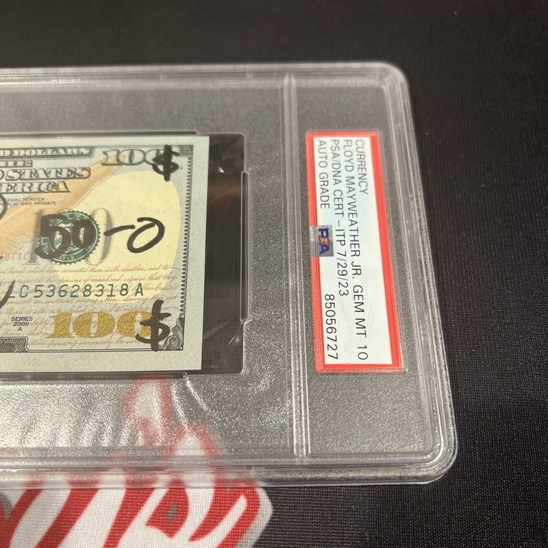 Floyd Mayweather Jr. Signed $100 Bill PSA 10 Auto with 4 Inscriptions