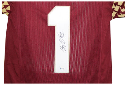 Kelvin Benjamin Autographed Florida State Style Custom Jersey (Beckett)