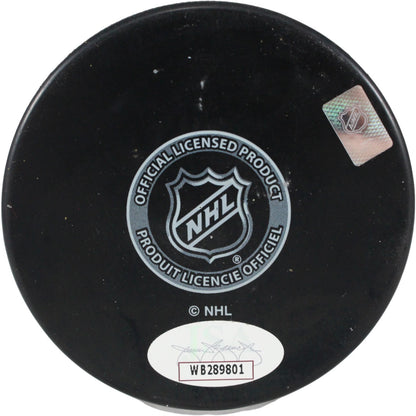 Teemu Selanne Signed Winnipeg Jets Logo Puck (HOF & Top 100 Inscriptions)