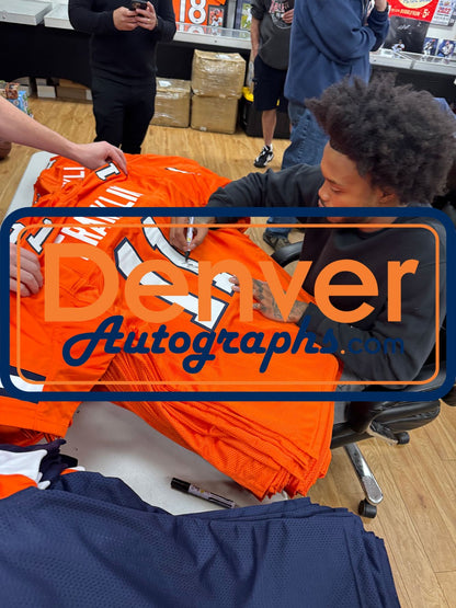 Troy Franklin Autographed Pro Style Orange Custom Jersey