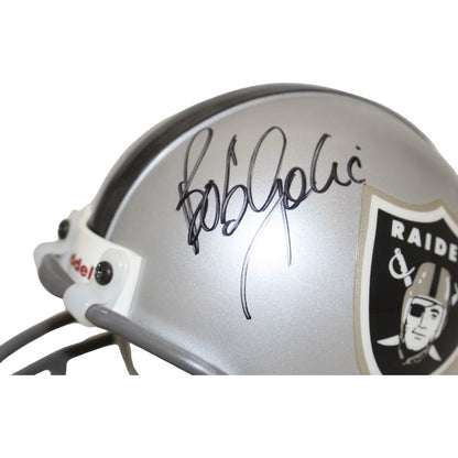 Dave Casper & Bob Golic Signed Raiders Replica Mini Helmet
