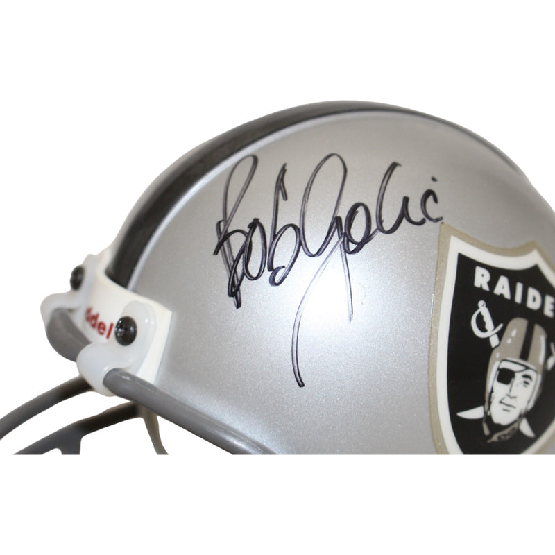 Dave Casper & Bob Golic Signed Raiders Replica Mini Helmet