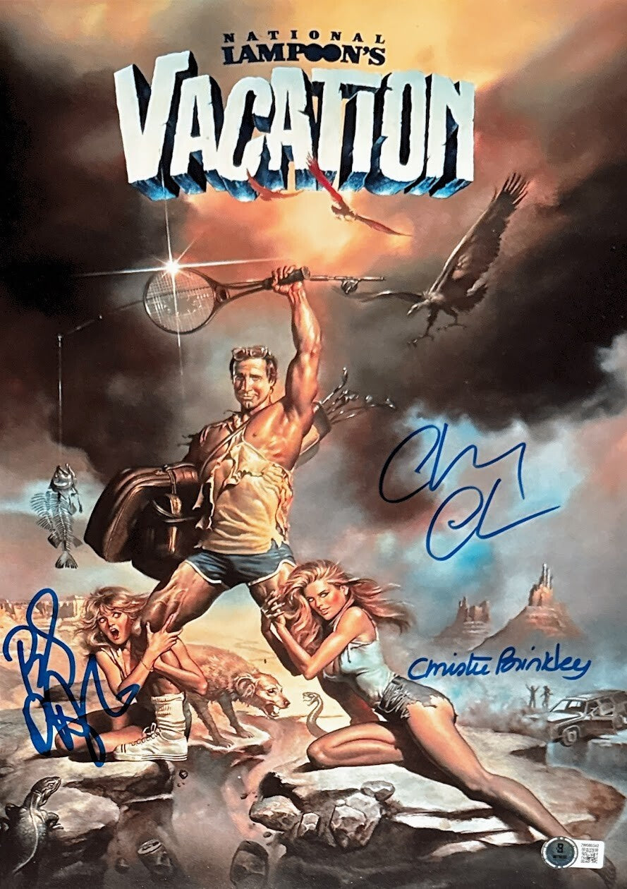 Chevy Chase, Christie Brinkley & Beverly D'Angelo Signed 11x17 Poster