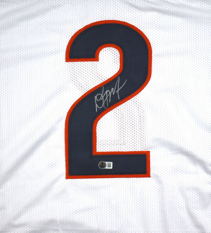 D.J. Moore Autographed White Custom Jersey