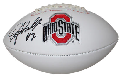 Dwayne Haskins Autographed Ohio State Buckeyes Logo Football (BAS)