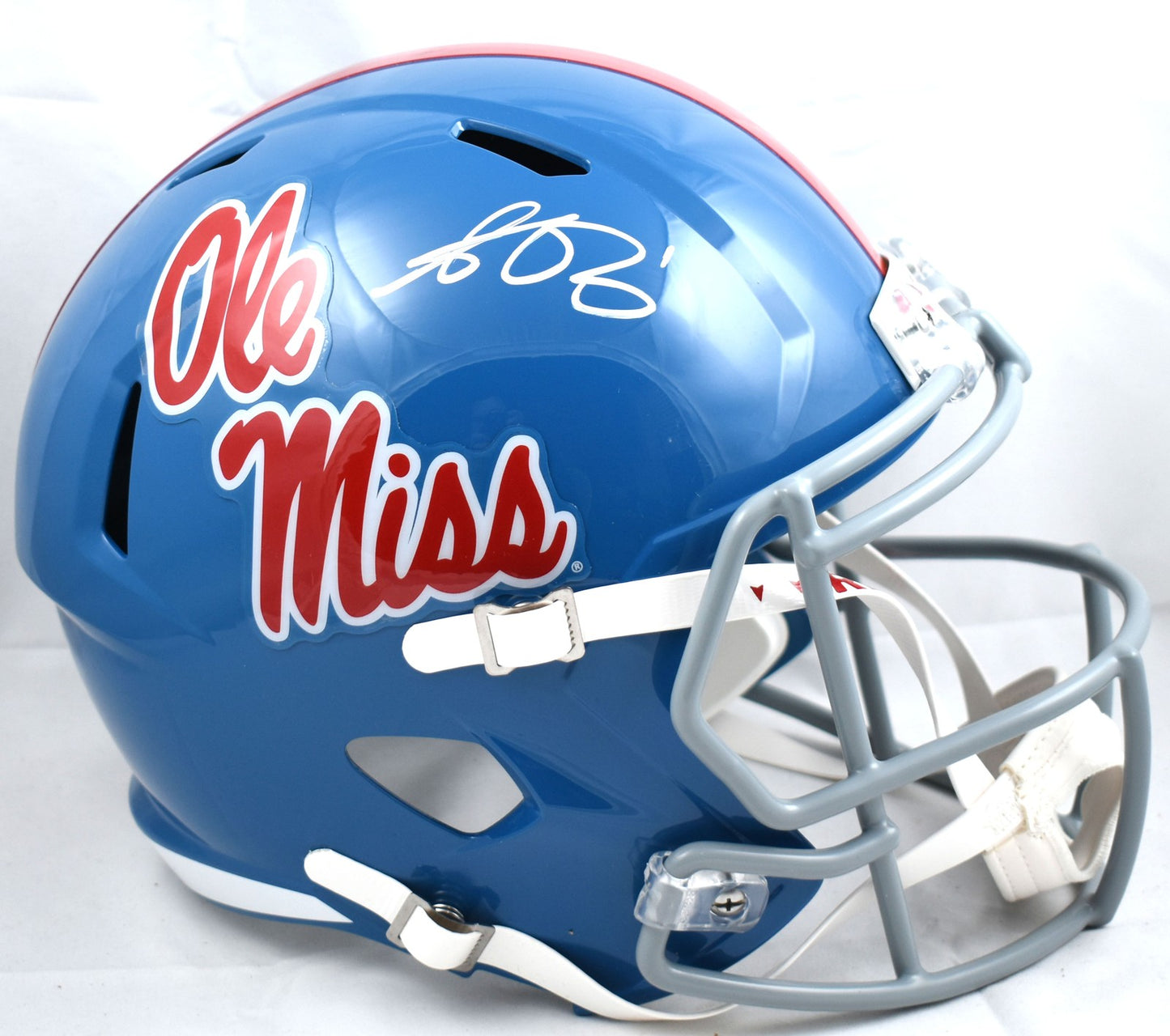 A.J. Brown Signed Ole Miss Rebels Full Size Speed Replica Helmet