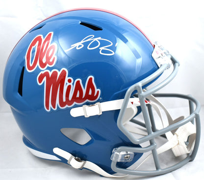 A.J. Brown Signed Ole Miss Rebels Full Size Speed Replica Helmet