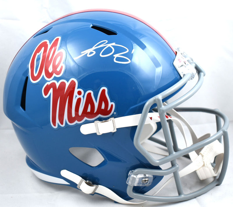 A.J. Brown Signed Ole Miss Rebels Full Size Speed Replica Helmet