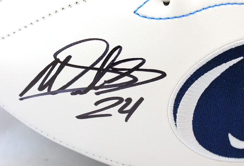 Miles Sanders Signed Penn State Nittany Lions Logo Football with Inscription