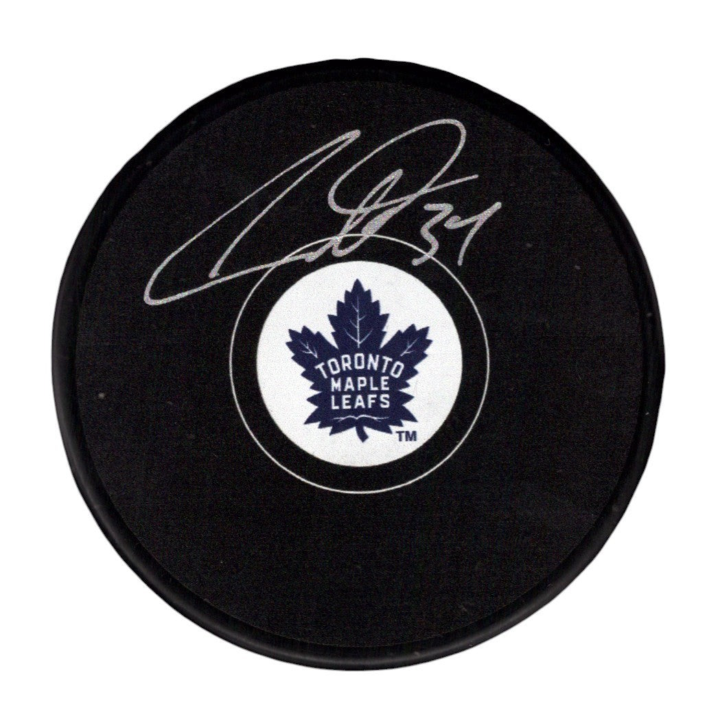 Auston Matthews Signed Toronto Maple Leafs Logo Puck