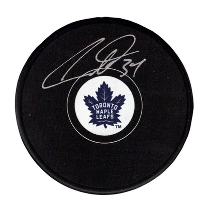 Auston Matthews Signed Toronto Maple Leafs Logo Puck