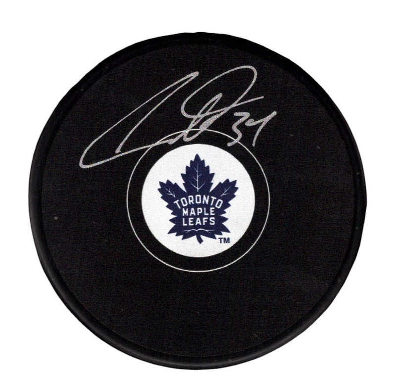Auston Matthews Signed Toronto Maple Leafs Logo Puck