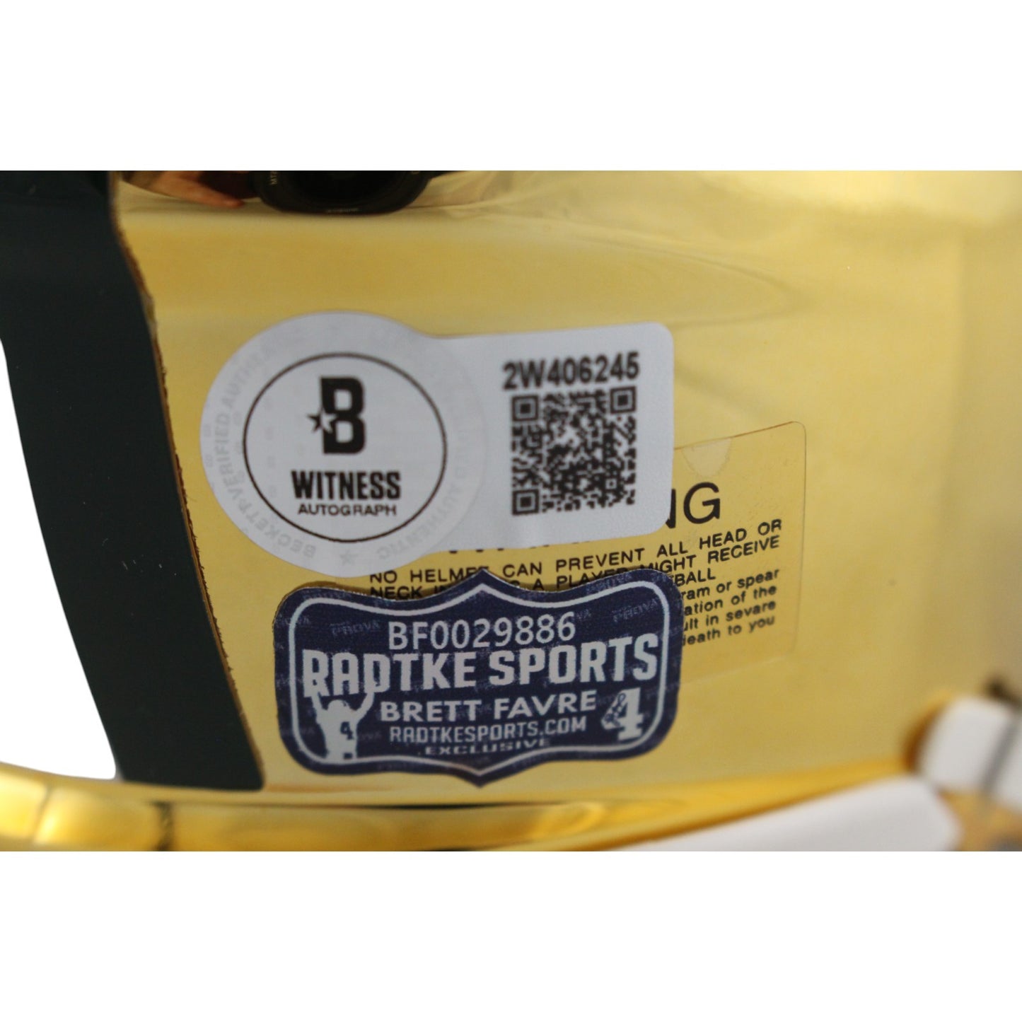 Brett Favre Signed Green Bay Packers Chrome Riddell Mini Helmet