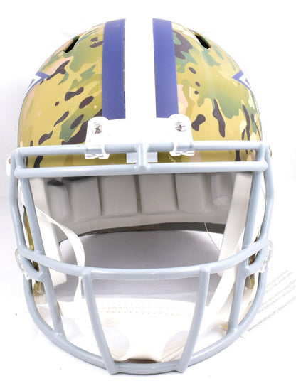 Roger Staubach Autographed Dallas Cowboys Full Size Camo Speed Helmet
