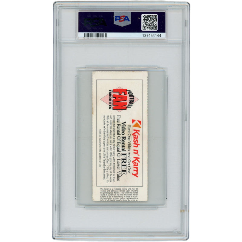 John Lynch & Will Shields Signed Tampa Bay Buccaneers NFL Debut Ticket