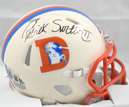 Patrick Surtain II Signed Denver Broncos Retro Speed Mini Helmet