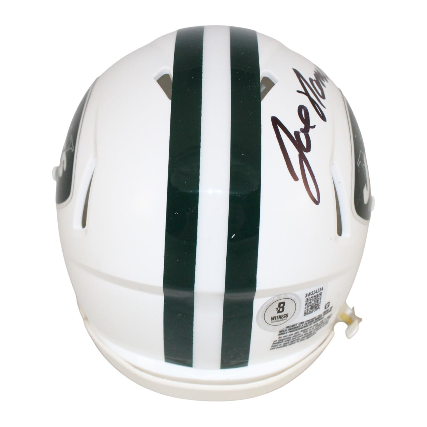 Joe Namath Autographed New York Jets Throwback Mini Helmet (Beckett)