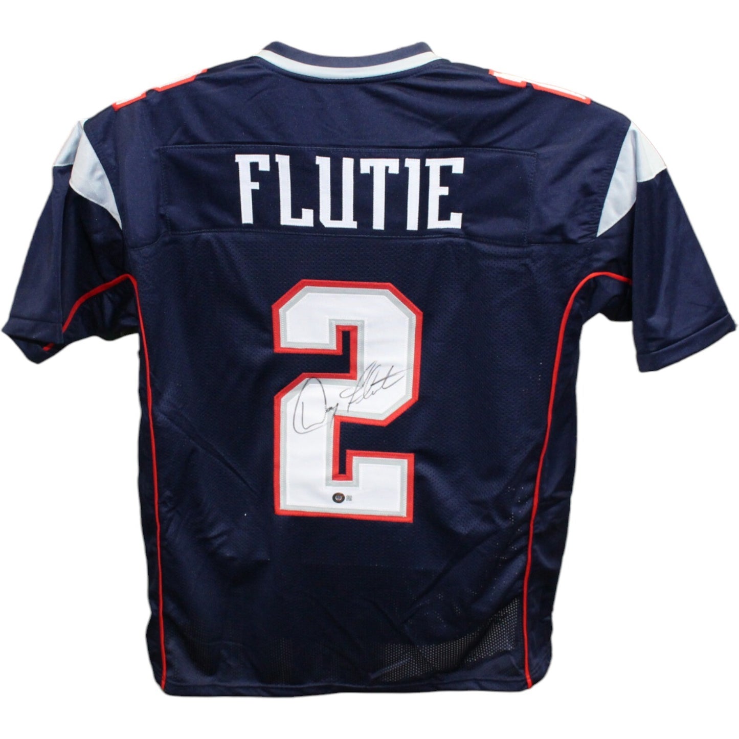 Doug Flutie Signed New England Patriots Pro Style Jersey - Blue