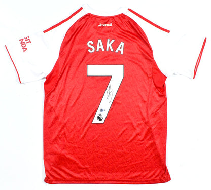 Bukayo Saka Autographed Arsenal FC Home Jersey