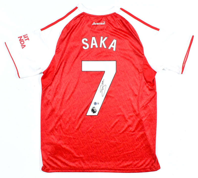Bukayo Saka Autographed Arsenal FC Home Jersey