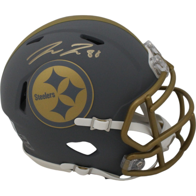 Pat Freiermuth Autographed Pittsburgh Steelers Slate Mini Helmet