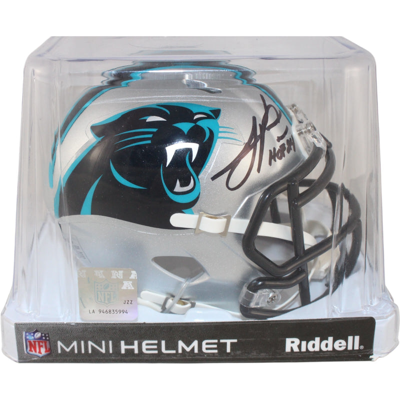 Julius Peppers Autographed Carolina Panthers Mini Helmet (HOF Inscription)