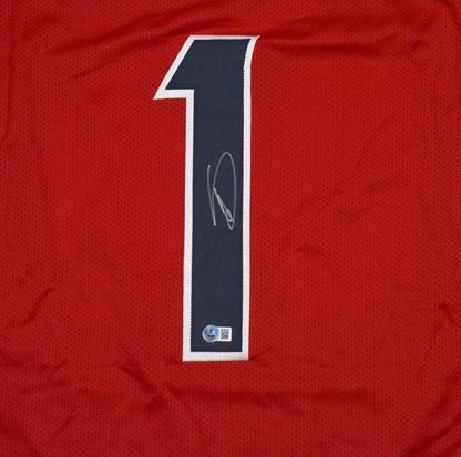 Stefon Diggs Autographed Red Custom Jersey