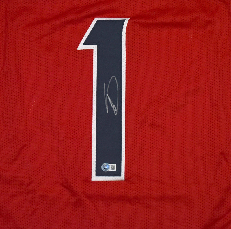 Stefon Diggs Autographed Red Custom Jersey