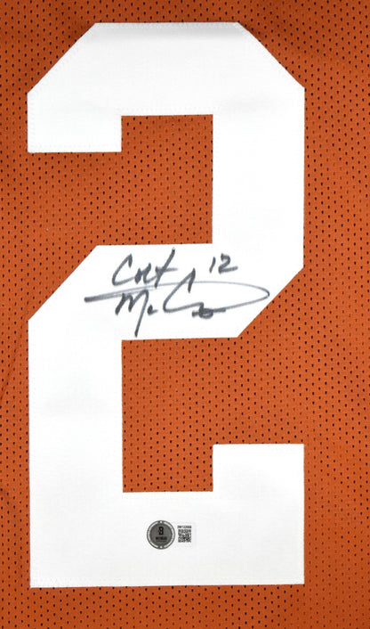 Colt McCoy Autographed Texas Longhorns Style Custom Orange Jersey
