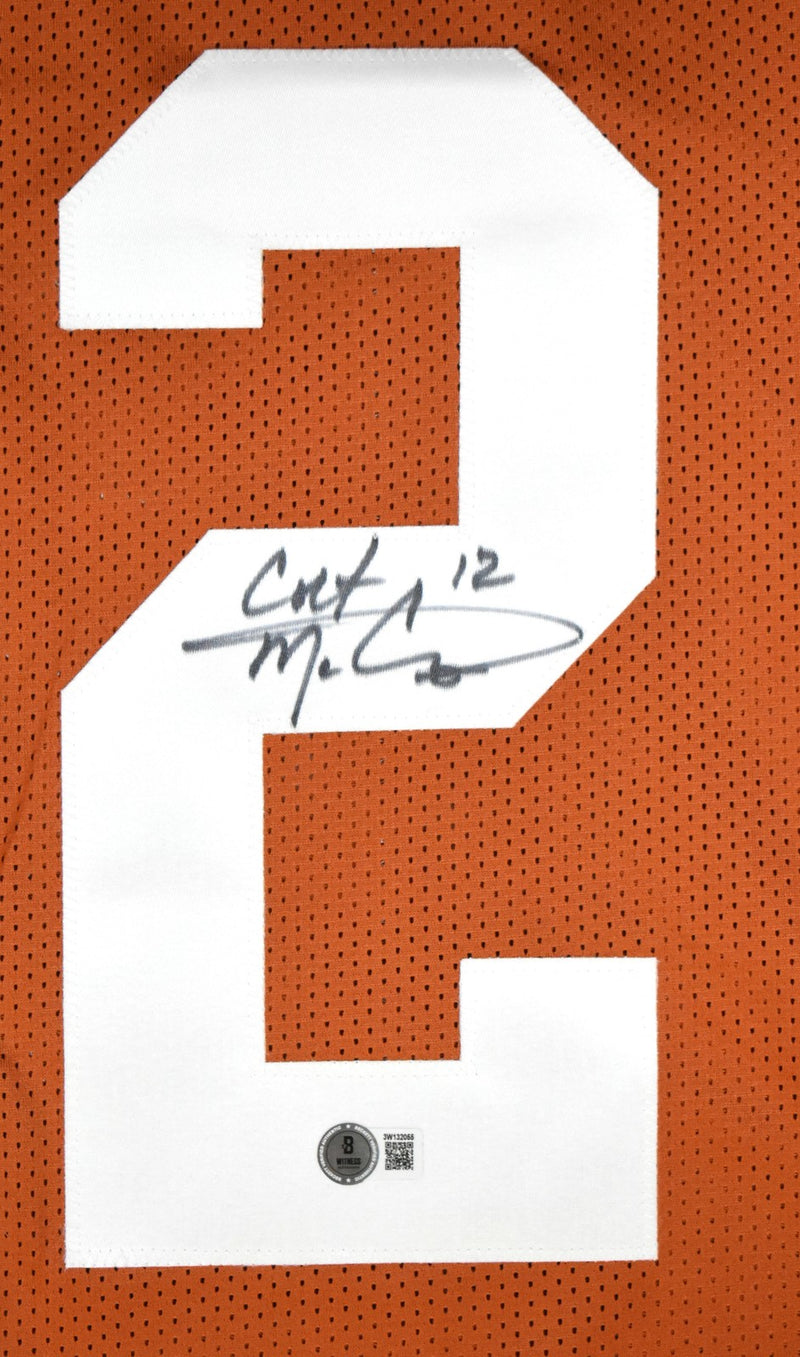 Colt McCoy Autographed Texas Longhorns Style Custom Orange Jersey