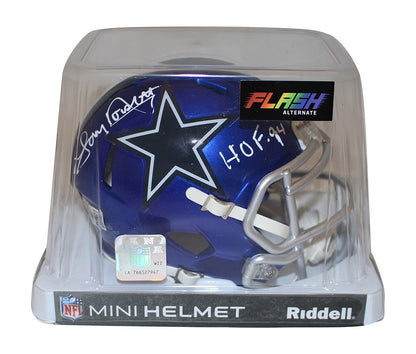Tony Dorsett Dallas Cowboys Autographed Riddell Flash Mini Helmet (Beckett)