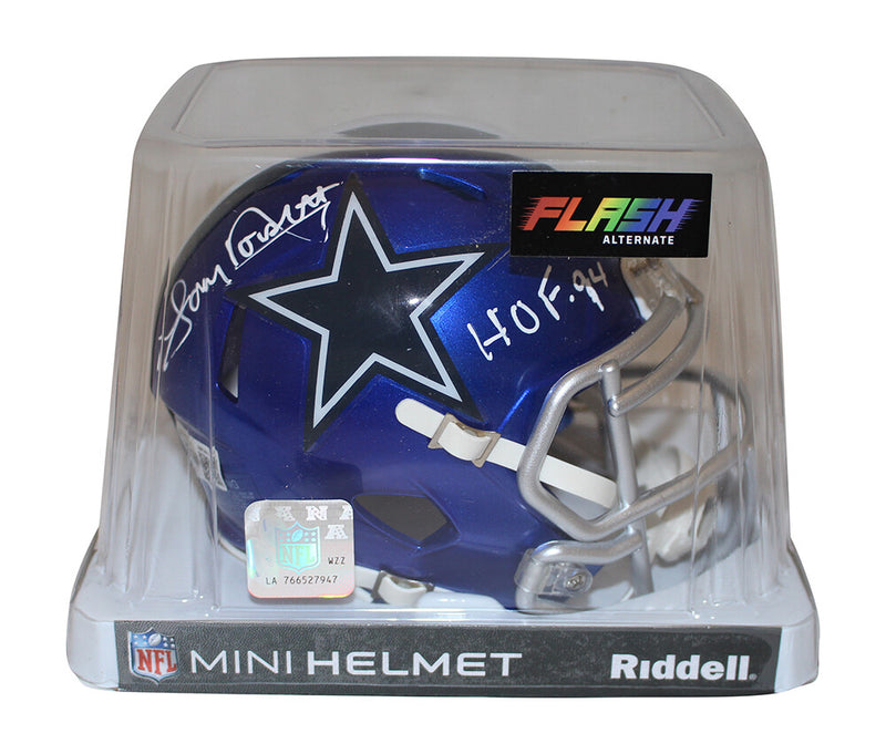 Tony Dorsett Dallas Cowboys Autographed Riddell Flash Mini Helmet (Beckett)