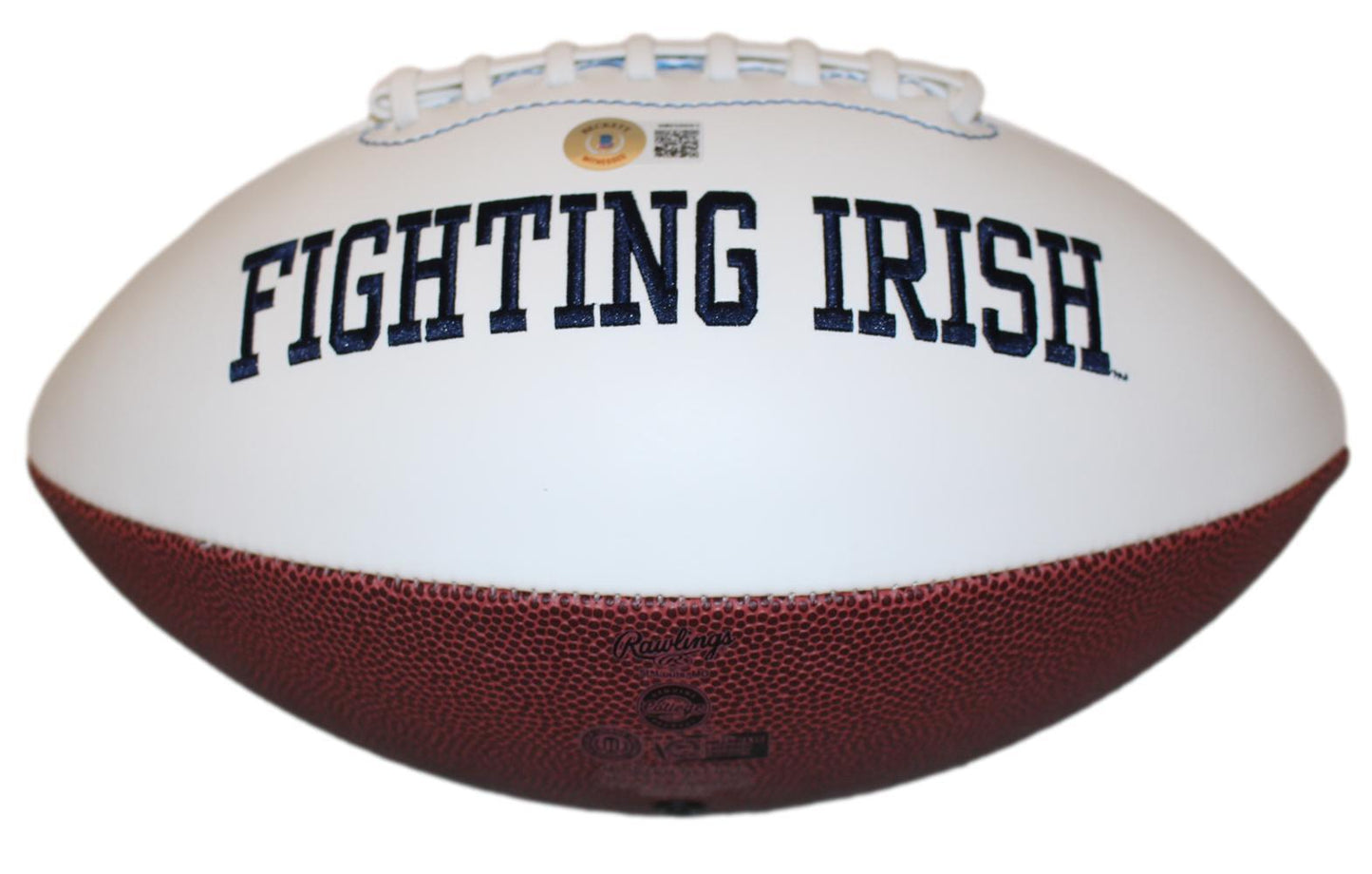 Cole Kmet Autographed Notre Dame Fighting Irish Logo Football
