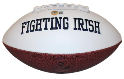 Cole Kmet Autographed Notre Dame Fighting Irish Logo Football