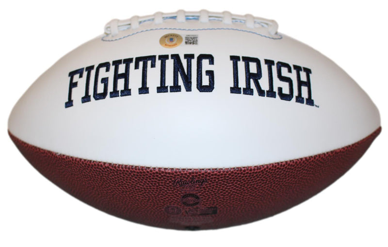 Cole Kmet Autographed Notre Dame Fighting Irish Logo Football