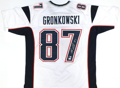 Rob Gronkowski Autographed New England Patriots Custom White Jersey